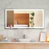 LED Bathroom Vanity Mirror Wall Mounted Adjustable White/Warm/Natural Lights Anti-Fog Touch Switch with Memory Modern Smart Large Bathroom Mirrors