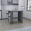 Portree Kitchen Island with 3-Side Shelves