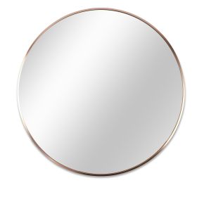 Gold 36 Inch Metal Round Bathroom Mirror