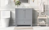 30" Premium Bathroom Vanity Set with Ceramic Sink and Ample Storage Space - Ideal for Small Bathrooms