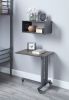 ACME Cargo Accent Table w/Wall Shelf in Gunmetal AC00362