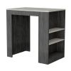 Portree Kitchen Island with 3-Side Shelves