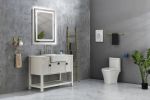 bathroom led mirror is multi-functional and each function is controlled by a smart touch button.