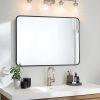 Black 24 "x36" Rectangular Bathroom Wall Mirror