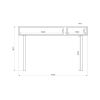 Manhattan Comfort Windsor 47.24 Modern Console Accent Table Entryway with 2 Shelves in Off White and Nature