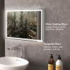 HOMCOM Dimmable Bathroom Mirror with LED Lights, 3 Colors & Defogging