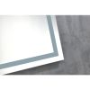 32*20 LED Lighted Bathroom Wall Mounted Mirror with High Lumen+Anti-Fog Separately Control+Dimmer Function