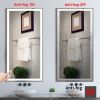 LED Bathroom Vanity Mirror Wall Mounted Adjustable White/Warm/Natural Lights Anti-Fog Touch Switch with Memory Modern Smart Large Bathroom Mirrors