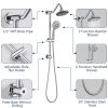6" Rain Shower Head with Handheld Shower Head Bathroom Rain Shower System