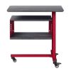 ACME Cargo Accent Table w/Wall Shelf in Red AC00361