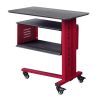 ACME Cargo Accent Table w/Wall Shelf in Red AC00361