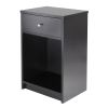 Squamish Accent table with 1 Drawer; Black Finish