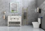 bathroom led mirror is multi-functional and each function is controlled by a smart touch button.