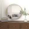 Gold 36 Inch Metal Round Bathroom Mirror