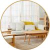 Gold 36 Inch Metal Round Bathroom Mirror