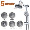 6" Rain Shower Head with Handheld Shower Head Bathroom Rain Shower System