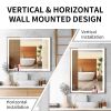 LED Bathroom Vanity Mirror Wall Mounted Adjustable White/Warm/Natural Lights Anti-Fog Touch Switch with Memory Modern Smart Large Bathroom Mirrors
