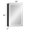 30x20 inch LED Bathroom Medicine Cabinet Surface Mounted Cabinets With Lighted Mirror Light Open
