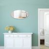 Frameless Beveled Wall Mounted Bathroom Mirror, HD Makeup Mirror, 25" Round Mirror