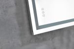 LED Bathroom Mirror 40 "x 26" with Front and Backlight, Large Dimmable Wall Mirrors with Anti-Fog, Memory, 3 Colors, LED Vanity Mirror