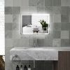 HOMCOM Dimmable Bathroom Mirror with LED Lights, 3 Colors & Defogging