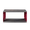 ACME Cargo Accent Table w/Wall Shelf in Red AC00361