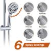 6" Rain Shower Head with Handheld Shower Head Bathroom Rain Shower System
