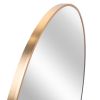 Gold 36 Inch Metal Round Bathroom Mirror