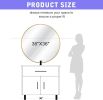Gold 36 Inch Metal Round Bathroom Mirror
