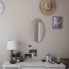 Frameless Beveled Wall Mounted Bathroom Mirror, HD Makeup Mirror, 25" Round Mirror