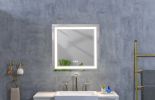 36x 36Inch LED Mirror Bathroom Vanity Mirrors with Lights, Wall Mounted Anti-Fog Memory Large Dimmable Front Light Makeup Mirror