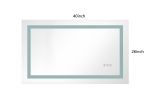 LED Bathroom Mirror 40 "x 26" with Front and Backlight, Large Dimmable Wall Mirrors with Anti-Fog, Memory, 3 Colors, LED Vanity Mirror