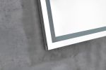 LED Bathroom Mirror 40 "x 26" with Front and Backlight, Large Dimmable Wall Mirrors with Anti-Fog, Memory, 3 Colors, LED Vanity Mirror