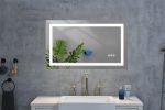 LED Bathroom Mirror 40 "x 26" with Front and Backlight, Large Dimmable Wall Mirrors with Anti-Fog, Memory, 3 Colors, LED Vanity Mirror