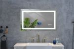 LED Bathroom Mirror 40 "x 20" with Front and Backlight, Large Dimmable Wall Mirrors with Anti-Fog, Memory, 3 Colors, LED Vanity Mirror