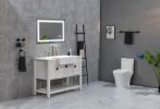 LED Bathroom Mirror 40 "x 26" with Front and Backlight, Large Dimmable Wall Mirrors with Anti-Fog, Memory, 3 Colors, LED Vanity Mirror