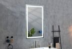 LED Bathroom Mirror 40 "x 26" with Front and Backlight, Large Dimmable Wall Mirrors with Anti-Fog, Memory, 3 Colors, LED Vanity Mirror