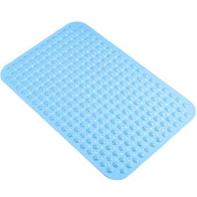 Bath Tub Shower Mat Non-Slip and Extra Large, Bathtub Mat with Suction Cups, Machine Washable Bathroom Mats with Drain Holes (Color: Baby blue)