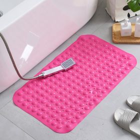 Bath Tub Shower Mat Non-Slip and Extra Large, Bathtub Mat with Suction Cups, Machine Washable Bathroom Mats with Drain Holes (Color: Fuchsia)