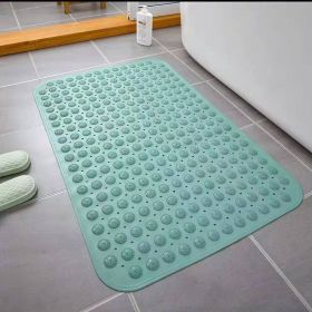 Bath Tub Shower Mat Non-Slip and Extra Large, Bathtub Mat with Suction Cups, Machine Washable Bathroom Mats with Drain Holes (Color: Light green)