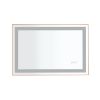 36*24 LED Lighted Bathroom Wall Mounted Mirror with High Lumen+Anti-Fog Separately Control