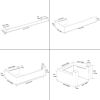Bathroom Hardware Set Brushed Nickel 4-Pieces Bathroom Towel Rack 24 Inches Adjustable Bathroom Accessories Set