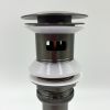 Bathroom Sink Drain with Overflow, Vessel Sink Lavatory Vanity Pop Up Drain Stopper, 304 Stainless Steel
