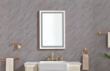 36*24 LED Lighted Bathroom Wall Mounted Mirror with High Lumen+Anti-Fog Separately Control