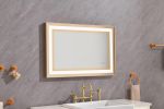 36*24 LED Lighted Bathroom Wall Mounted Mirror with High Lumen+Anti-Fog Separately Control