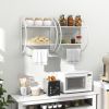 Wall Mounted 2-Tier Bathroom Towel Rack with 2 Towel Bars