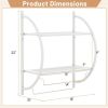 Wall Mounted 2-Tier Bathroom Towel Rack with 2 Towel Bars